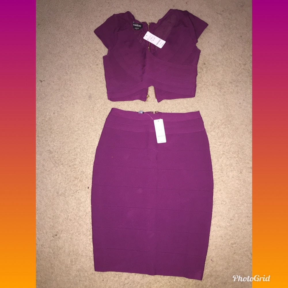 Matching Bebe skirt set 🔥